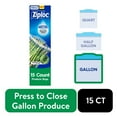 thumbnail image 1 of (4 pack)Ziploc Gallon Produce Storage Bags, Breathable Bag, Moisture Control, 15 count, 1 of 1