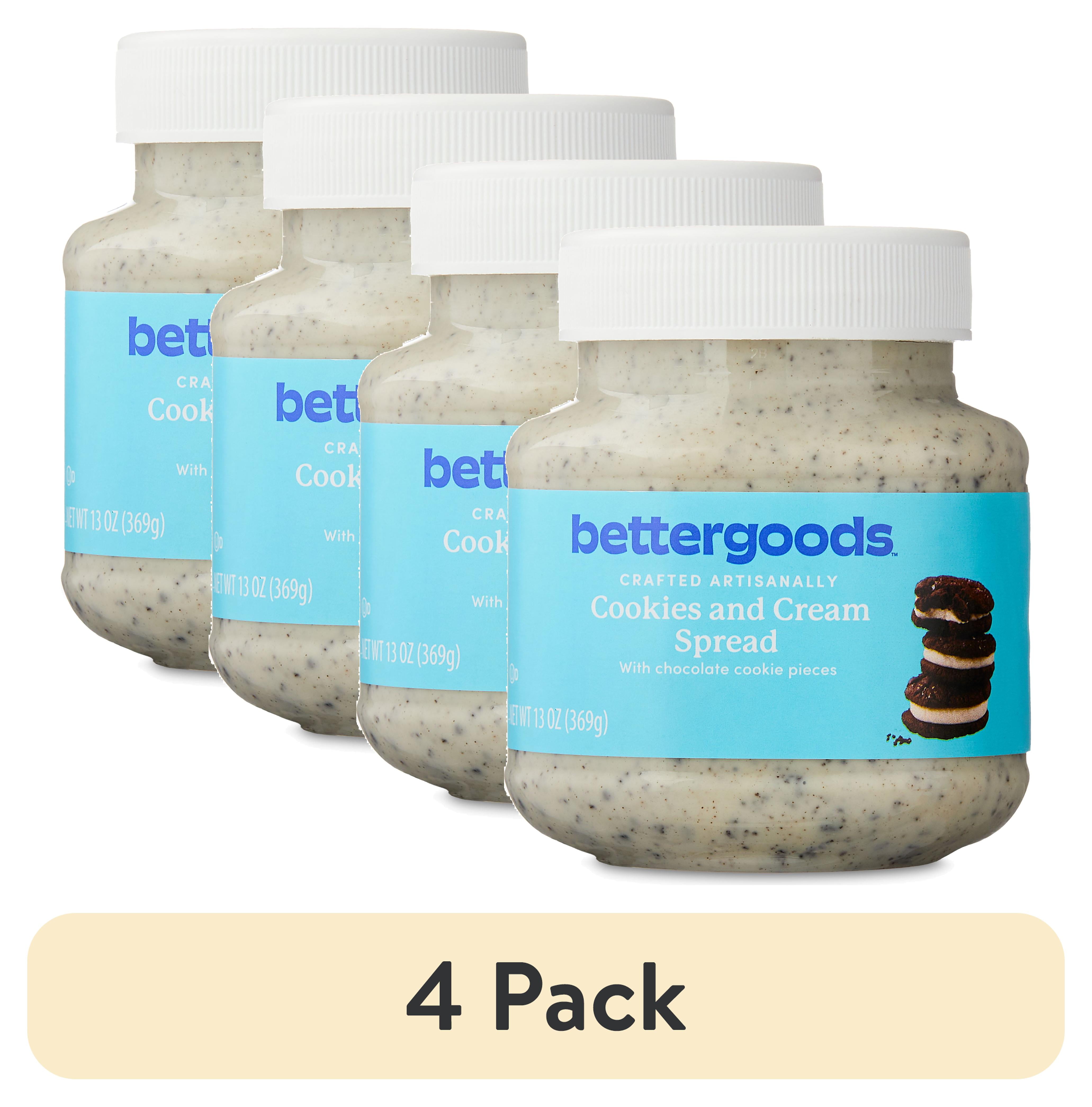 (4 pack) bettergoods Cookies and Cream Spread, 13 oz