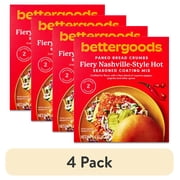 (4 pack) bettergoods Fiery Nashville-Style Hot Panko Bread Crumbs Seasoned Coating Mix, 4.5 oz