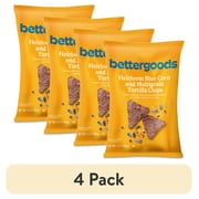 (4 pack) bettergoods Heirloom Blue Corn and Multigrain Tortilla Chips, 10 oz