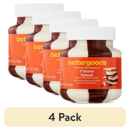 (4 pack) bettergoods S'mores Spread, Allergens Dessert Dips, 13 oz