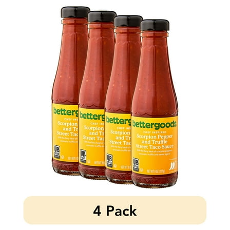 (4 pack) bettergoods Scorpion Pepper and Truffle Street Taco Sauce, 8 oz