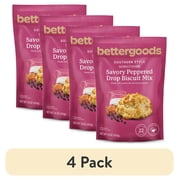 (4 pack) bettergoods Southern Style Savory Peppered Drop Biscuit Mix, 16 oz