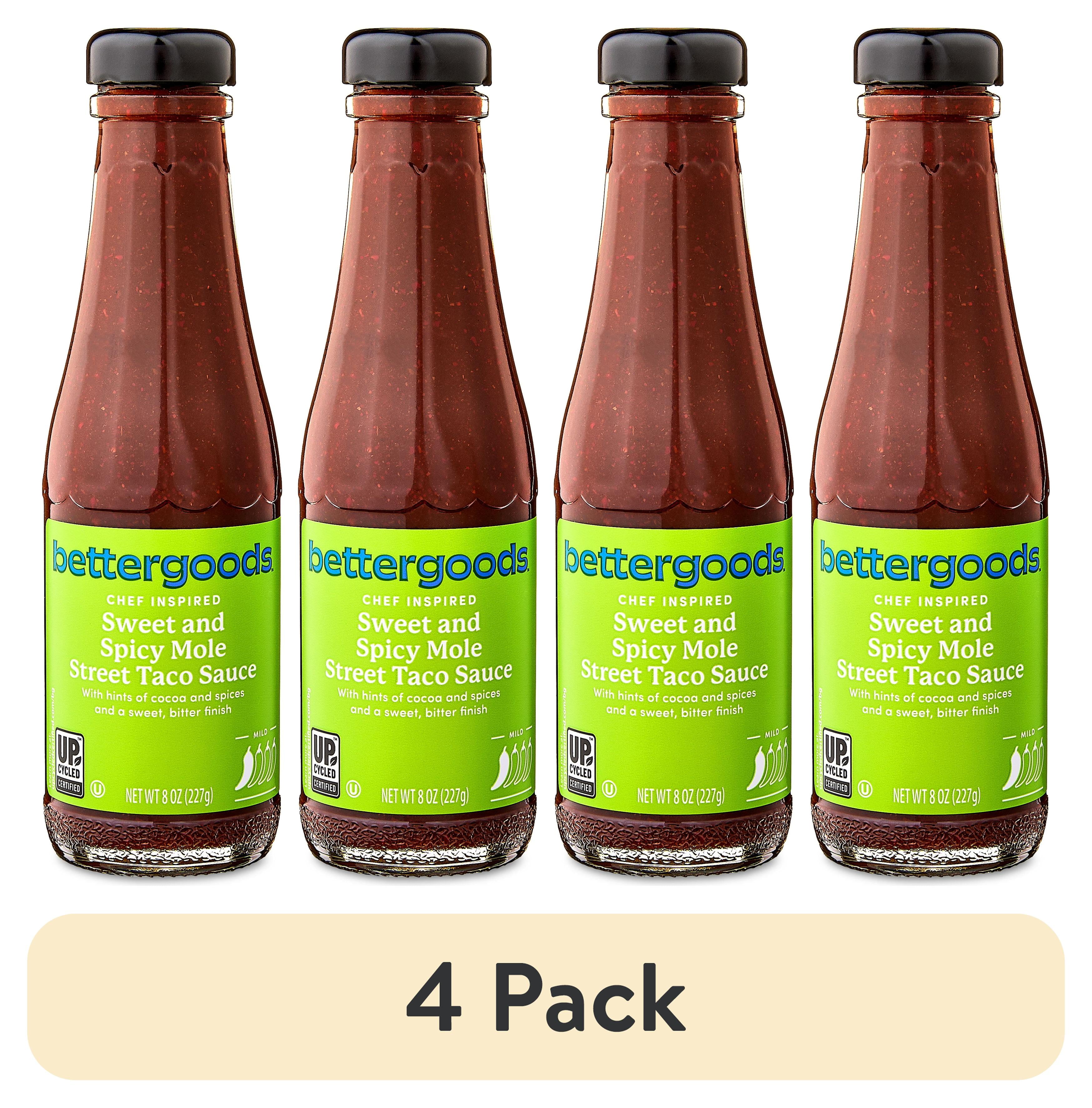 (4 pack) bettergoods Sweet and Spicy Mole Street Taco Sauce, 8 oz