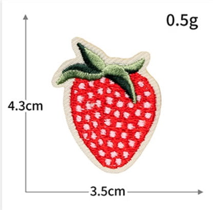 4 pack cloth stickers embroidered badges strawberry watermelon cartoon ironing fruit series clothing bags shoes and hats accessories patch stickers