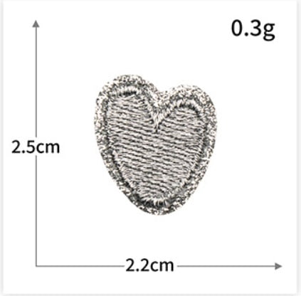 4 pack computer embroidery embroidery gold thread silver thread stars and moon cloth stickers English letters love clothing patches