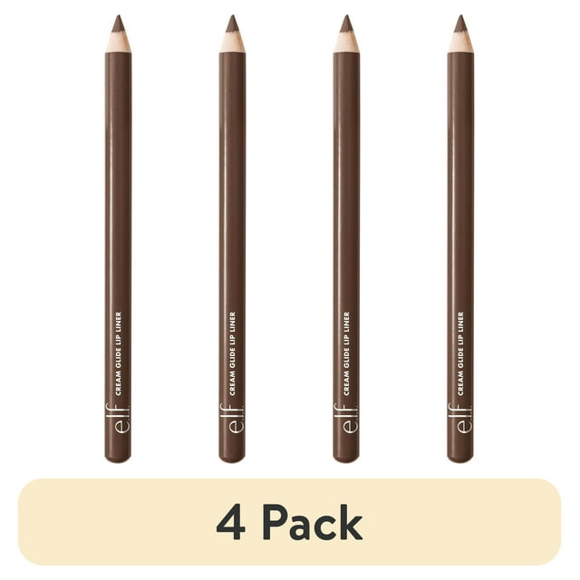 (4 pack) e.l.f. Cream Glide Lip Liner, Dark Cocoa, 0.03oz