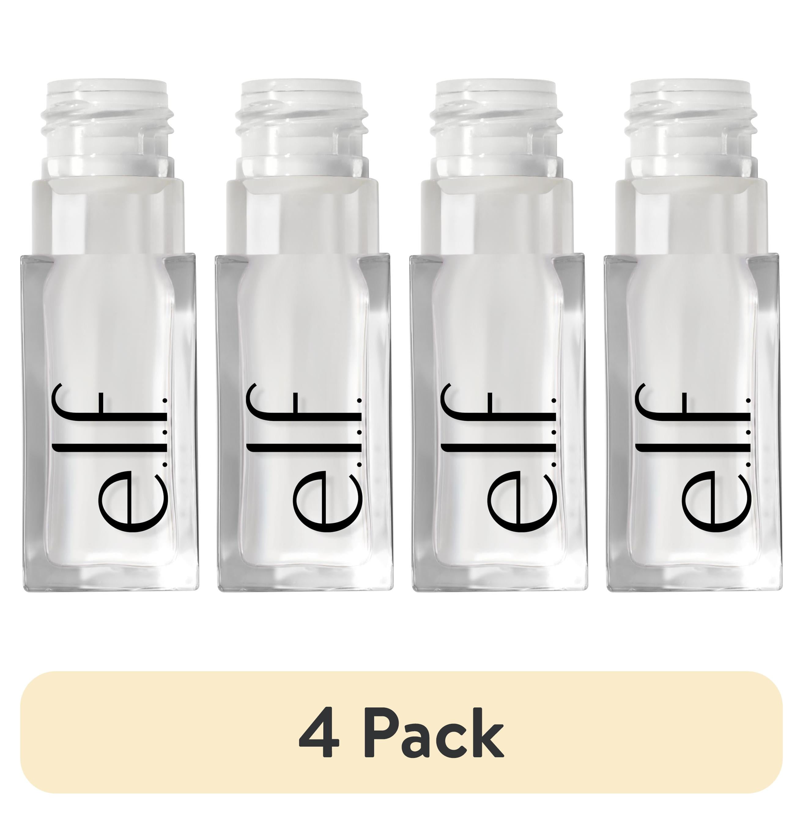 (4 pack) e.l.f. Glow Reviver Lip Oil, Crystal Clear, 0.25 fl. oz.