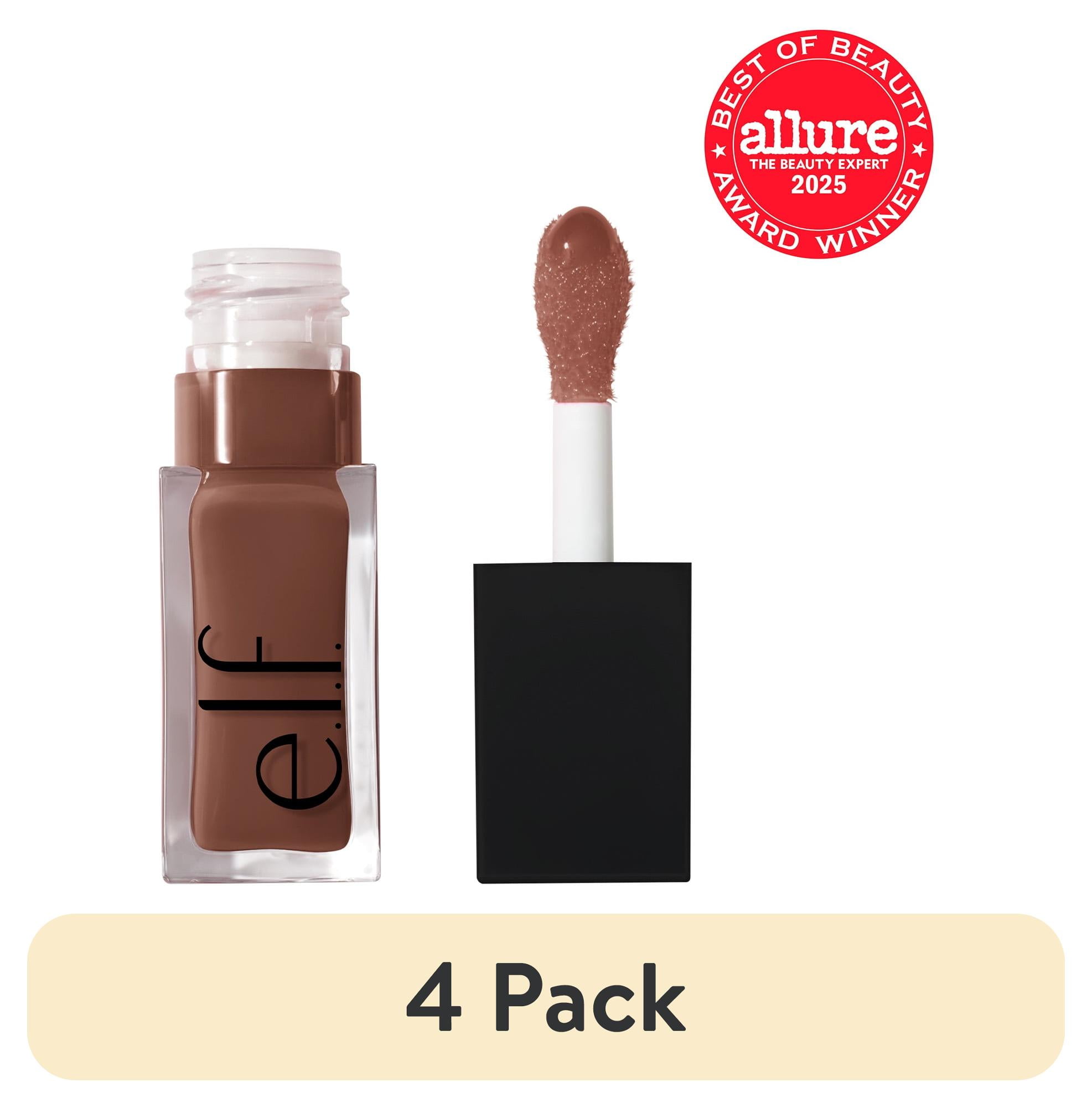 (4 pack) e.l.f. Glow Reviver Lip Oil, Honey Talks, 0.25 fl. oz.