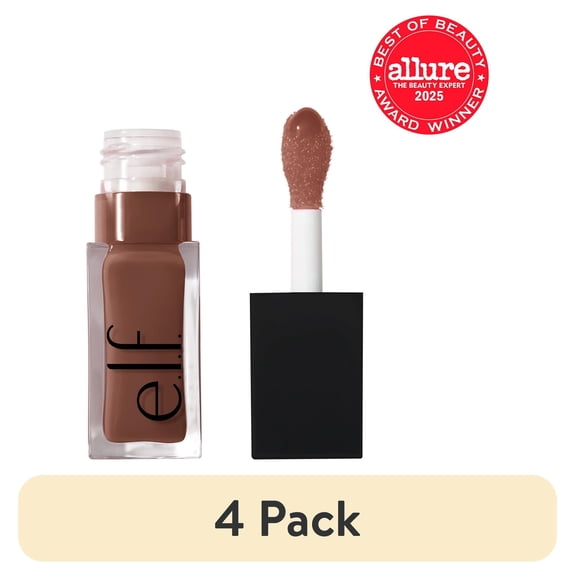 (4 pack) e.l.f. Glow Reviver Lip Oil, Honey Talks, 0.25 fl. oz.