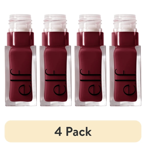 (4 pack) e.l.f. Glow Reviver Lip Oil, Jam Session, 0.25 fl. oz.