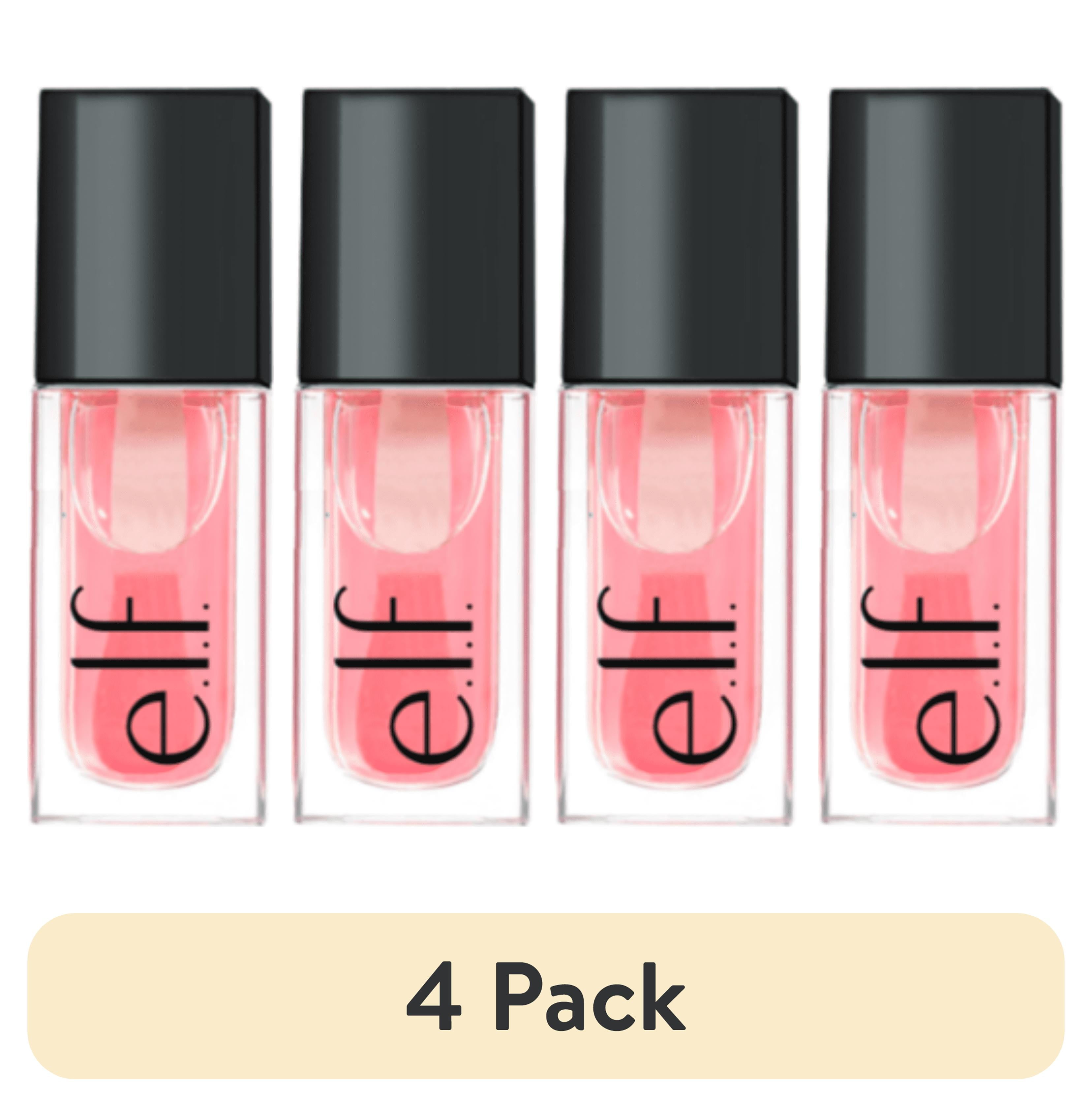 (4 pack) e.l.f. Glow Reviver Lip Oil, Pink Quartz, 0.25 fl. oz.