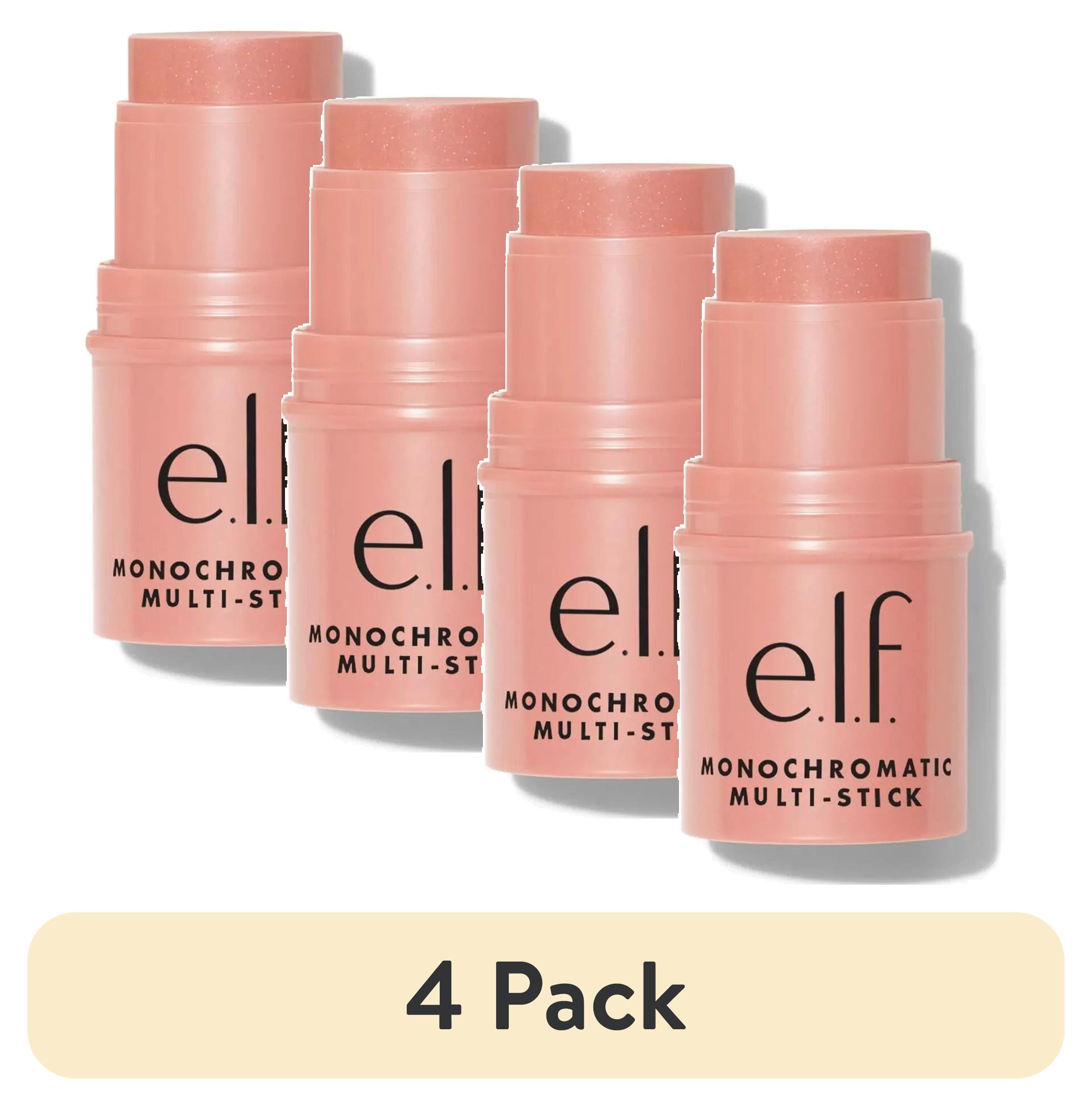 4 pack) e.l.f. Monochromatic Multi-Stick, Glistening Peach, 0.155