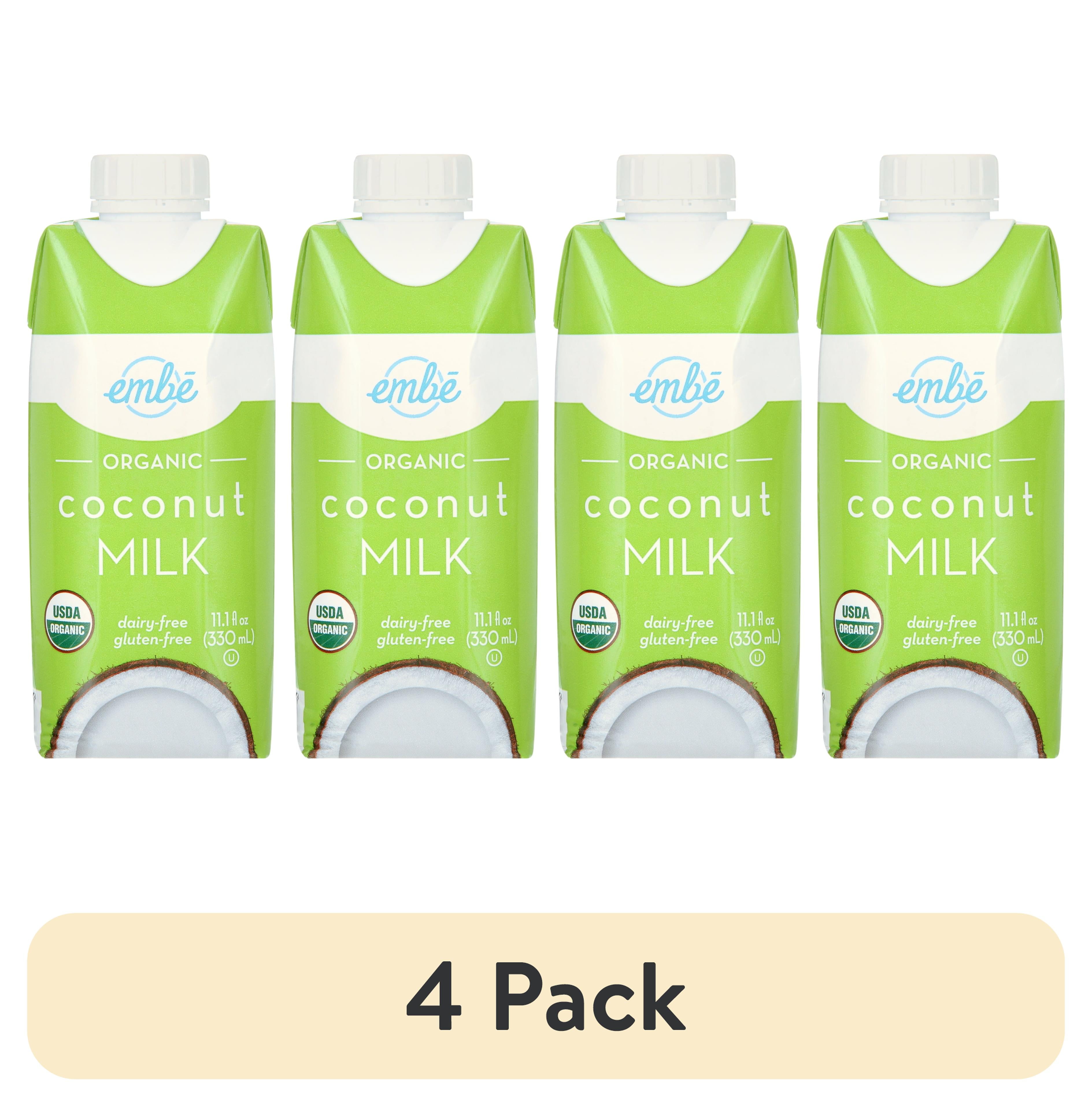 (4 pack) embe Organic Unsweetened Dairy-Free Coconut Milk, 11.1 fl. oz.
