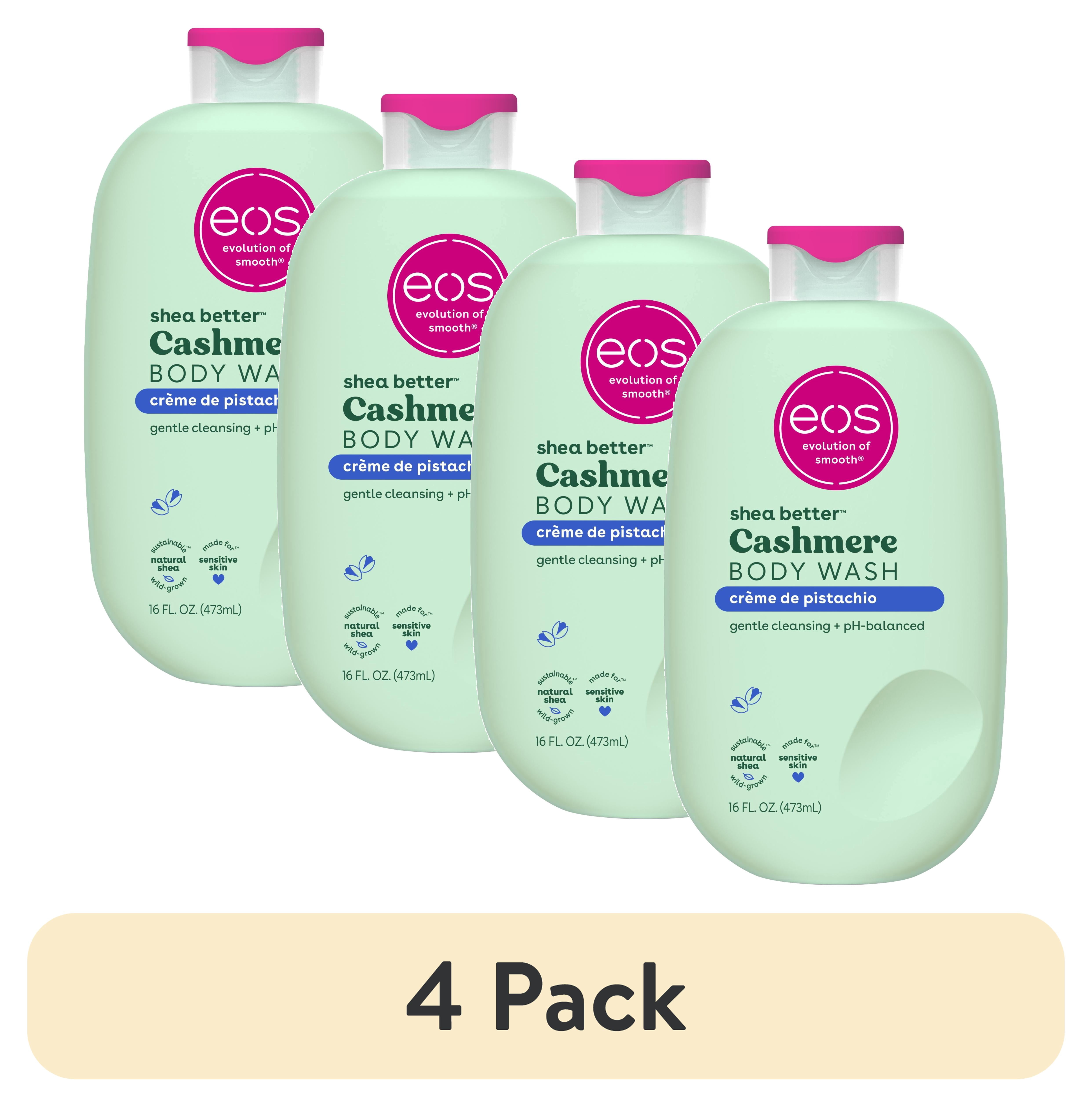 (4 pack) eos Crème de Pistachio Body Wash, Creamy Pistachio Scented Hydrating Body Wash Gel-Cream, 16 fl oz