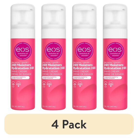 (4 pack) eos Shea Better Women's Shave Cream - Pomegranate Raspberry | 7 fl oz