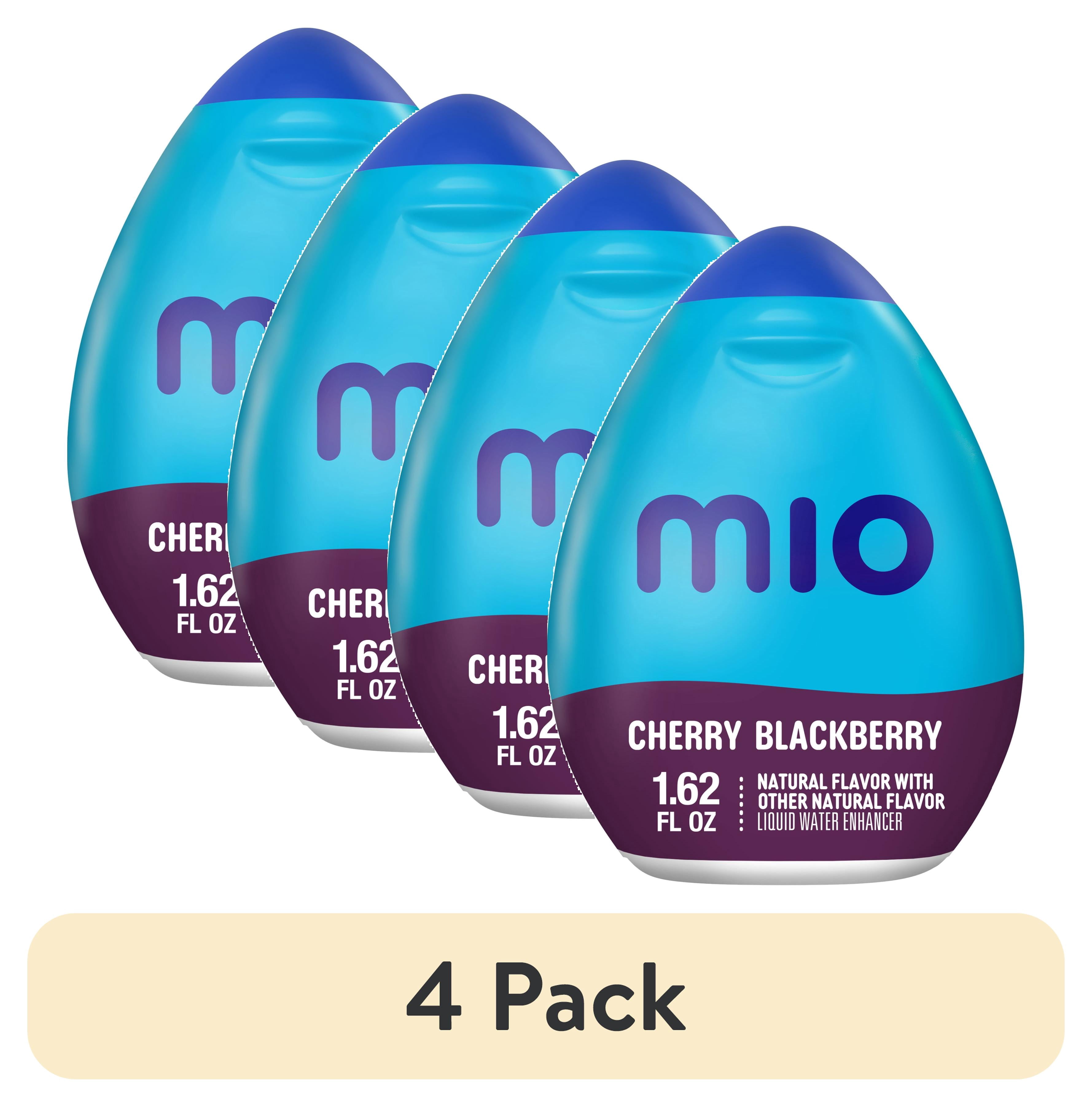 (4 pack) mio Cherry Blackberry Flavored with other natural flavor Liquid Water Enhancer, 1.62 fl oz Bottle