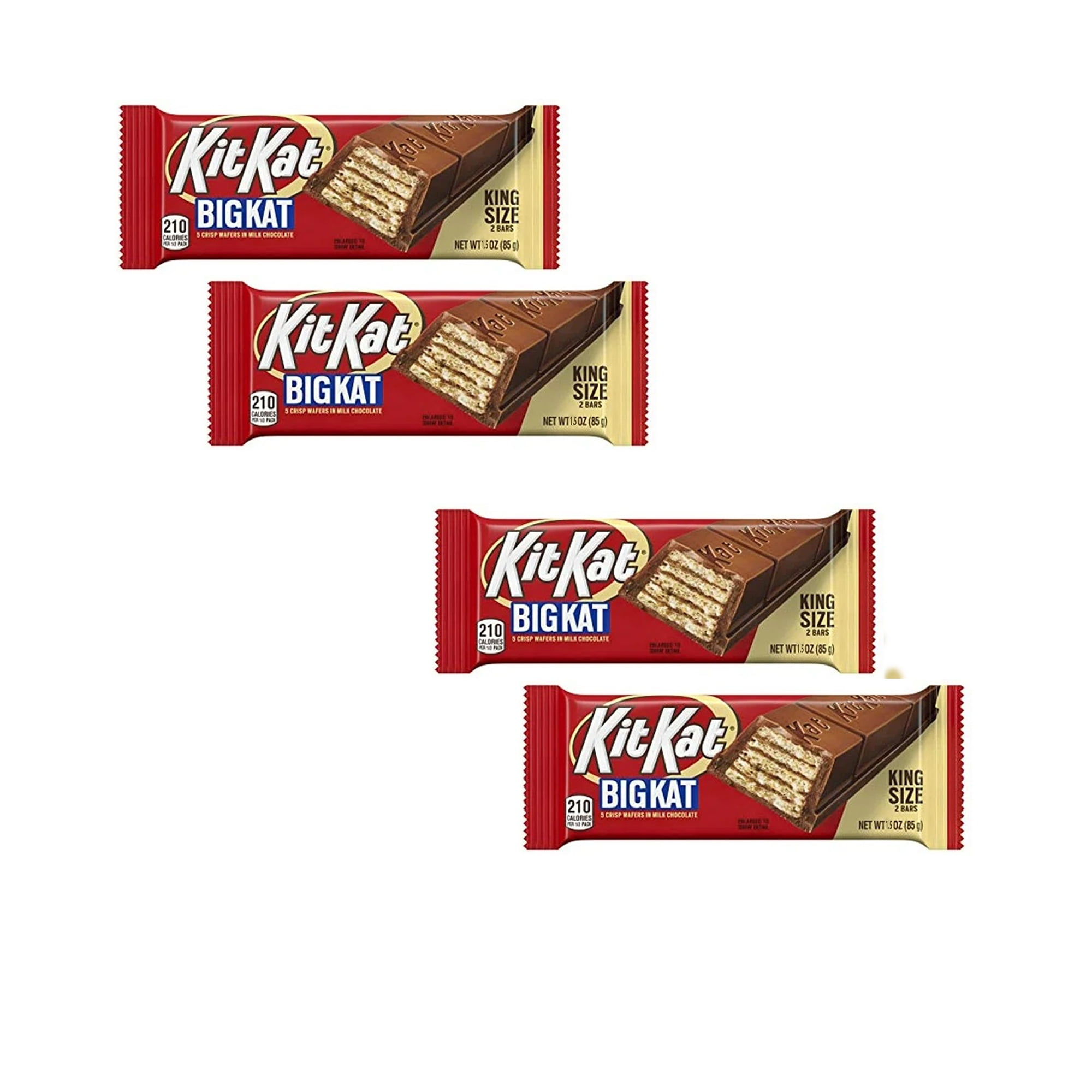 RADYAN KITKAT Big Kat Milk Chocolate Wafer Candy Bars, 4 Pack, 1.5 oz
