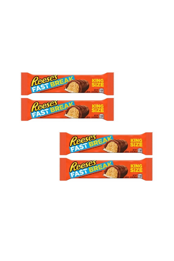 4 pack of Reese's Fast Break- a Delectable Delight | King Size Bars, 3.5 Oz Bar | Buy From RADYAN