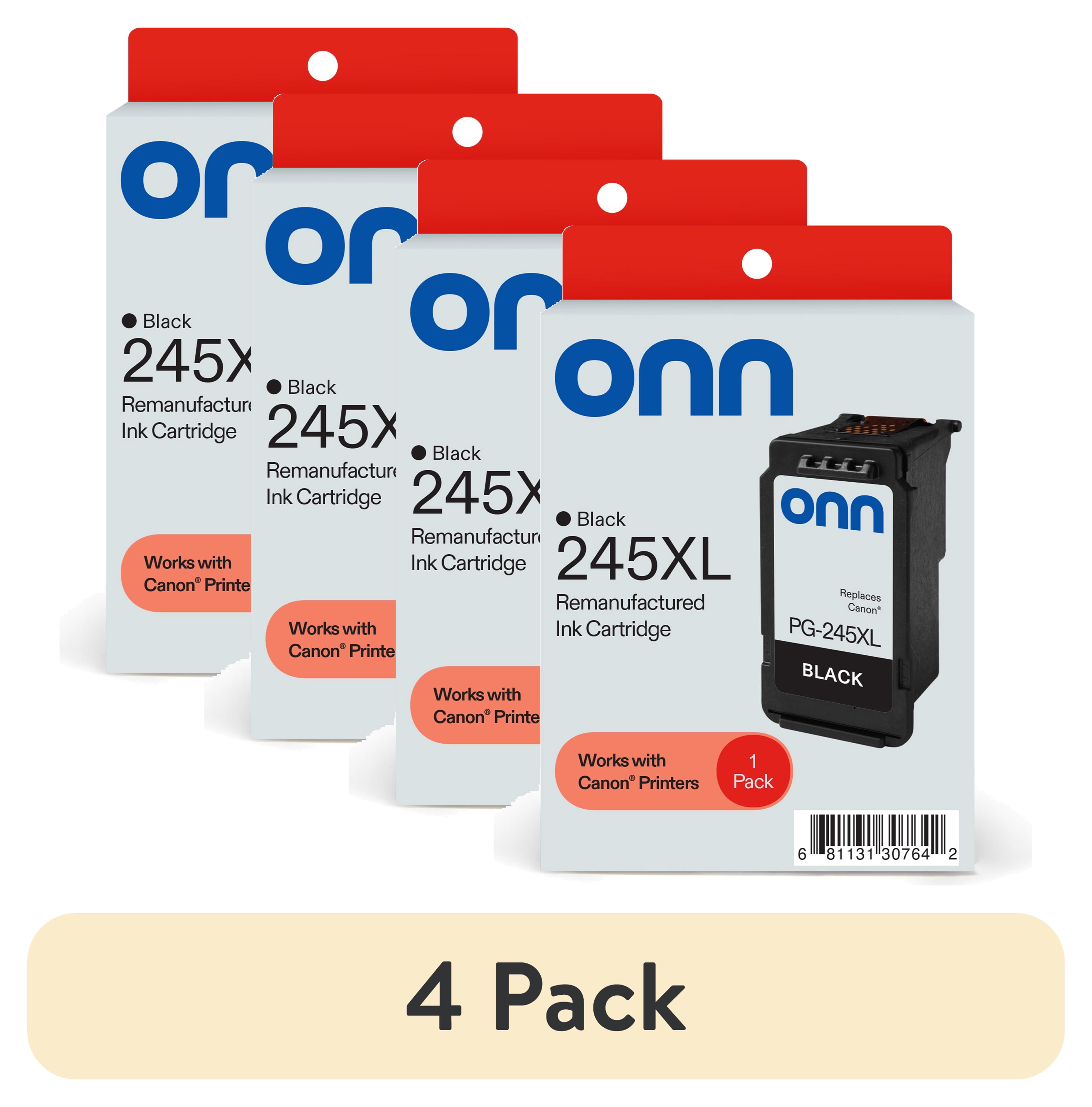 (4 pack) onn Canon 245XL Black Ink Cartridge