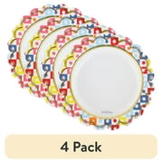 (4 pack) packed party "check it out" multicolor 7" dessert plates, 10 ct