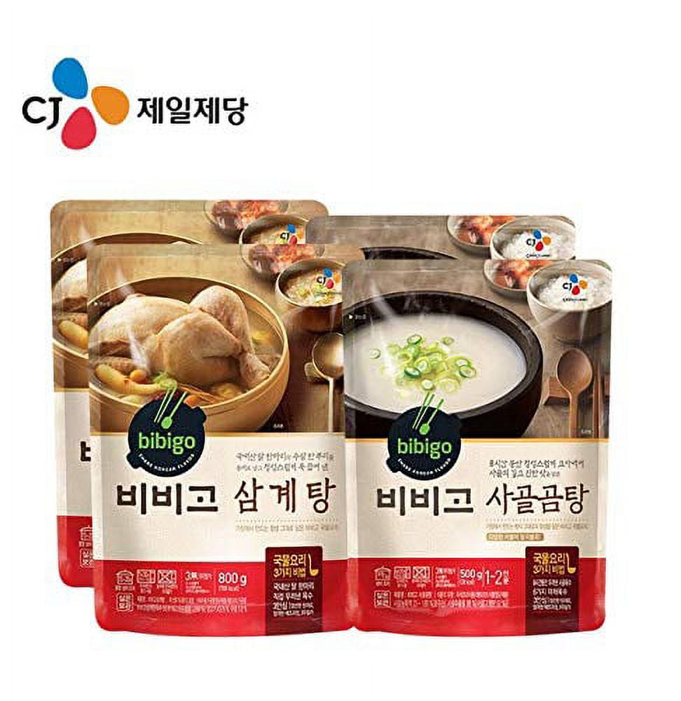 [4 packs] CJ Bibigo Korean Samgyetang 삼계탕 800g x2, Sagol Gomtang Beef