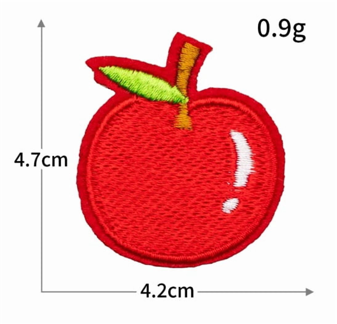 4 packs of apple cloth stickers decorative accessories fruit series cherry cute children cartoon embroidery patches jewelry patches electric embroidery