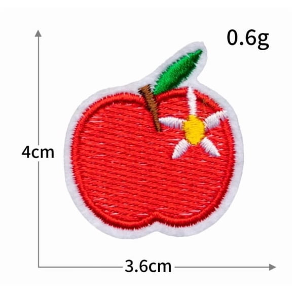 4 packs of apple cloth stickers decorative accessories fruit series cherry cute children cartoon embroidery patches jewelry patches electric embroidery