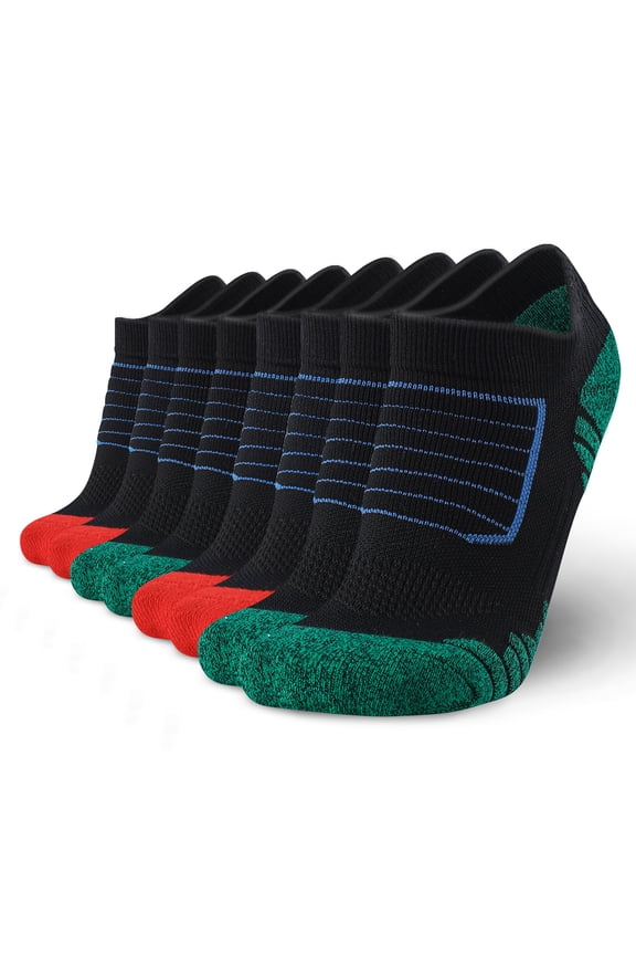 4-Pairs Men's Sports Socks | Cozy Cushioned Crew Socks for Running, Gym & Daily Wear