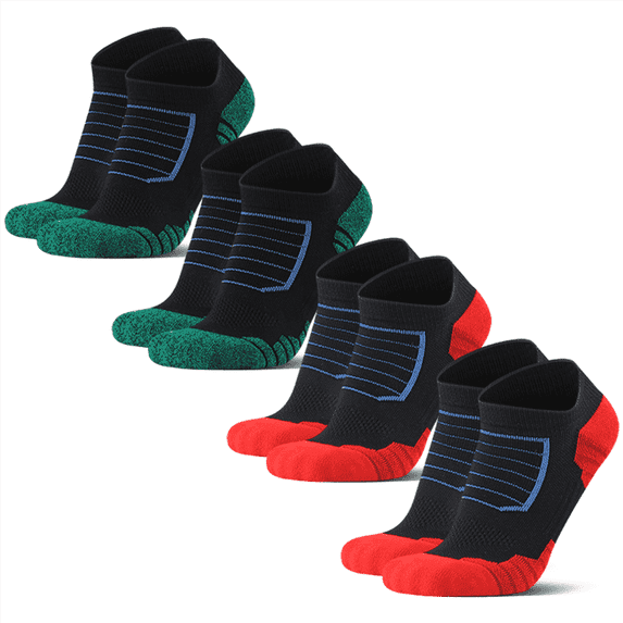 4-Pairs Men's Sports Socks | Cozy Cushioned Crew Socks for Running, Gym & Daily Wear