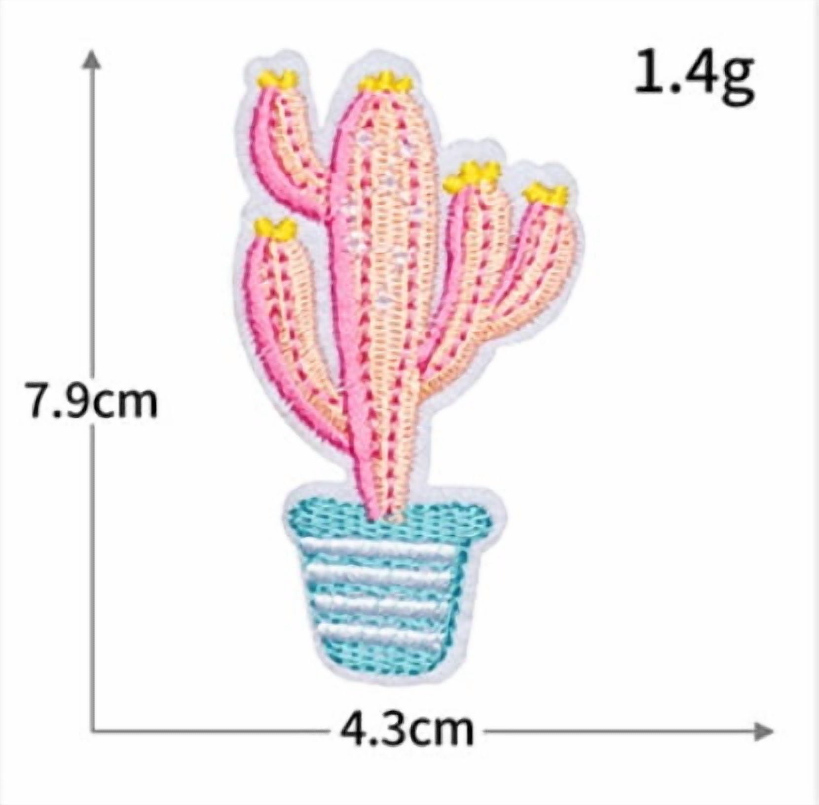 4 Packs of Pink Embroidered Patches - DIY Cloth Stickers for Valentine's Day Decoration