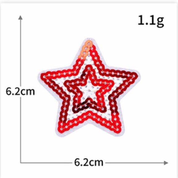 4 Packs of Self-Adhesive Star Sequin Embroidery Patches for Clothes, Shoes, and Hats - Sparkling Decorative Fabric Repair Patches