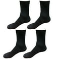 thumbnail image 1 of 4 pairs 98% Cotton Mens Breathable Comfortable Soft Fashion Casual Crew Business Dress Socks Mid Calf Size 9-11, 1 of 5