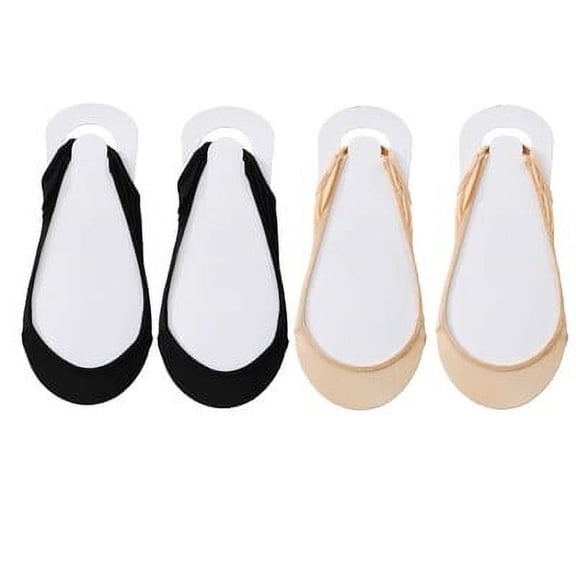 4 pairs No Show Socks for Womens Size 6-9, Ultra Low Cut Liner Silk Breathable Socks Ice Feeling socks, Nonslip Liner Invisible Hidden Thin Socks