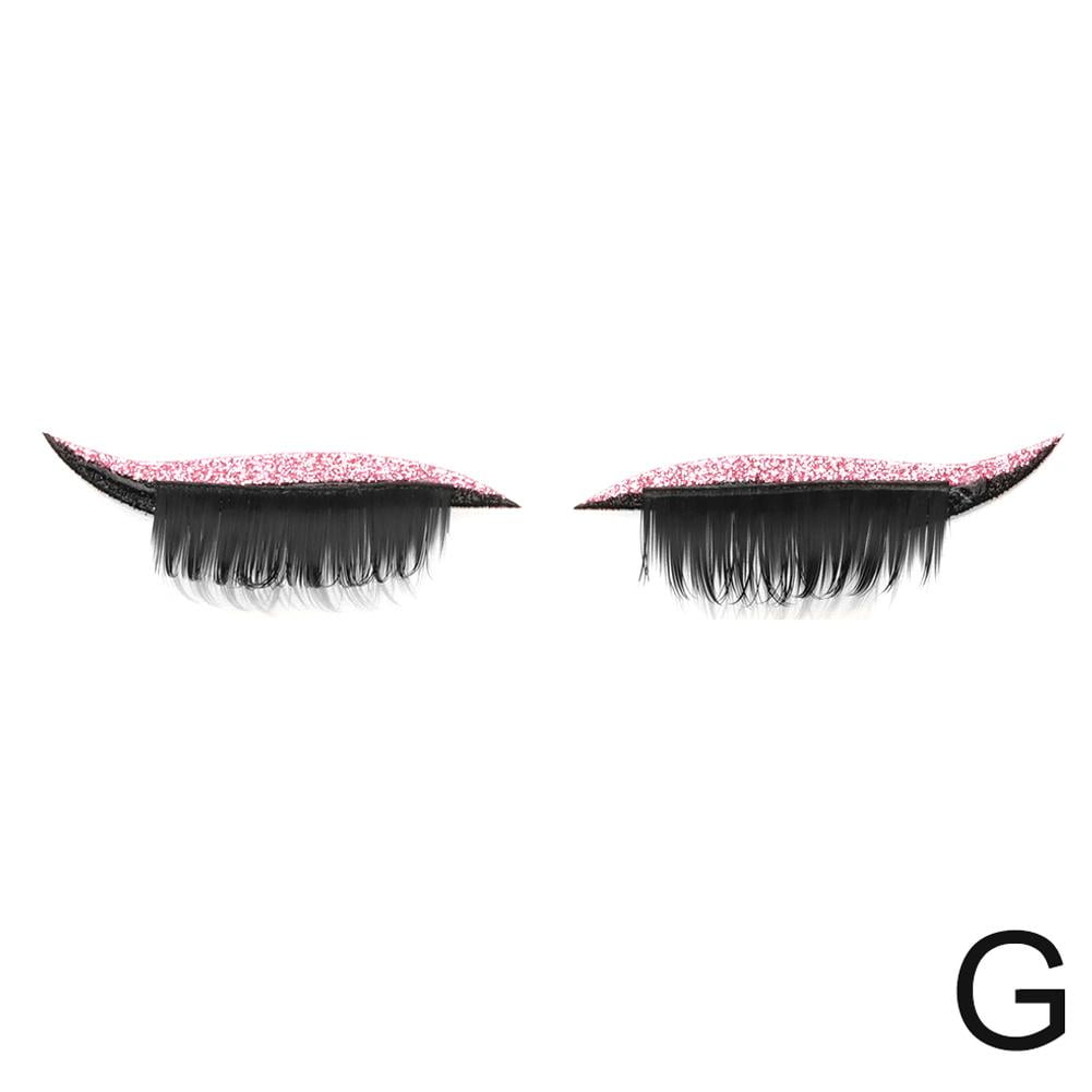 4 pairs Reusable Eyeliner And Eyelash Sticker BEST B4I9