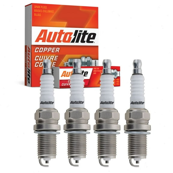 4 pc Autolite 3924 Copper Core Spark Plugs for 1148 3006 41-602 71 AGSP32 W6B Ignition Wire Secondary