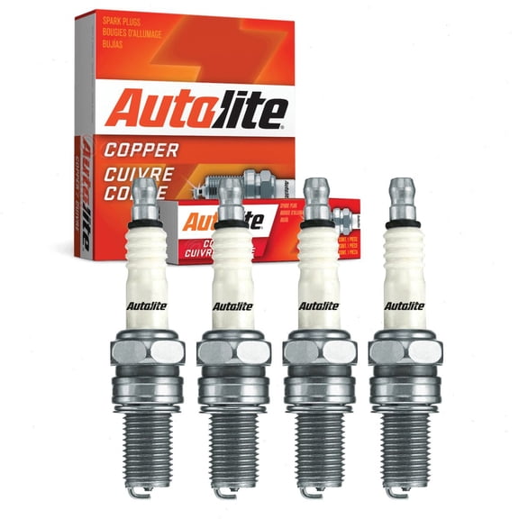 4 pc Autolite 4132 Copper Core Spark Plugs for 4076 841 A10 HG1 S121XL Ignition Wire Secondary
