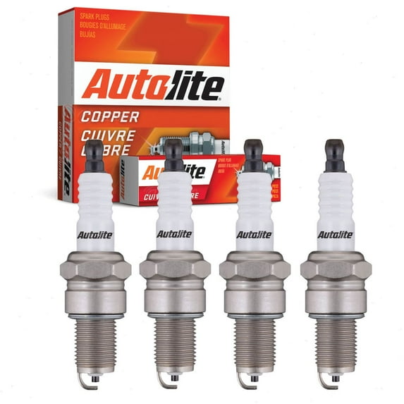 4 pc Autolite 63 Copper Core Spark Plugs for 300 3027 42XLS 80037 913 AG12 Ignition Wire Secondary