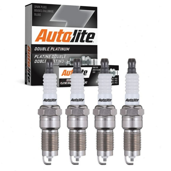 4 pc Autolite APP5145 Double Platinum Spark Plugs for 0 242 240 637 12788884 6W6 Ignition Wire Secondary Fits select: 1983-1990,1994-1997 FORD MUSTANG