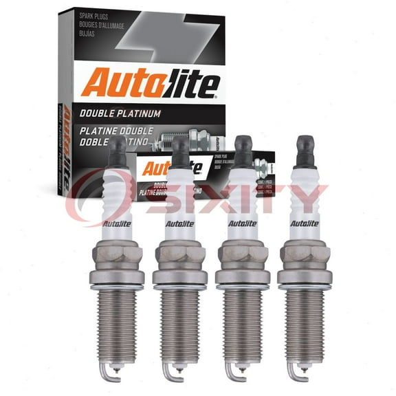 4 pc Autolite APP5324 Double Platinum Spark Plugs for Ignition Wire Secondary Fits select: 2007-2010 BMW 328, 2006 BMW 325