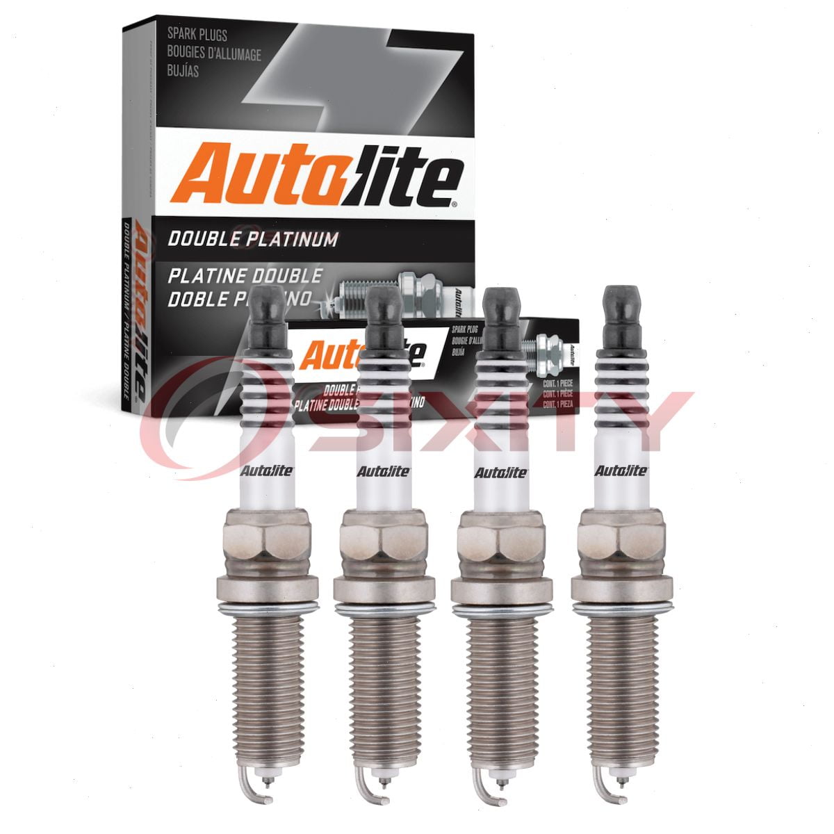 4 pc Autolite APP5702 Double Platinum Spark Plugs for 88901008 W145T30 Ignition Wire Secondary Fits select: 2012-2015 HONDA CIVIC, 2010-2014 HONDA CR-V