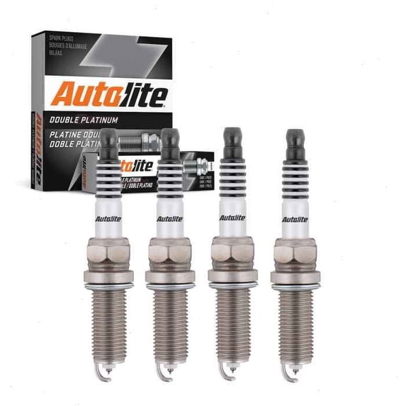 4 pc Autolite Double Platinum Spark Plugs compatible with Nissan Juke 1.6L L4 2011-2017