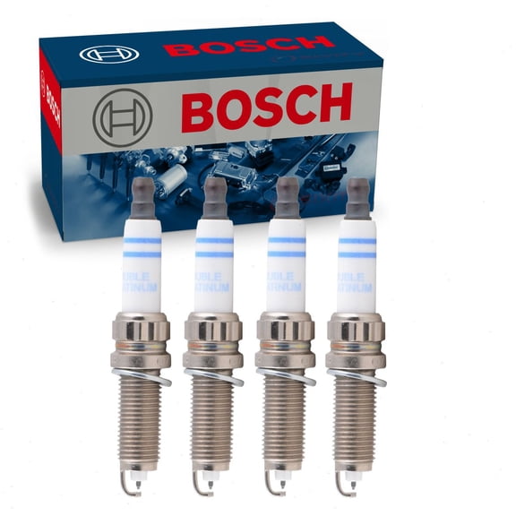 4 pc Bosch Double Platinum Spark Plugs compatible with BMW 328i xDrive 2.0L L4 2013-2016