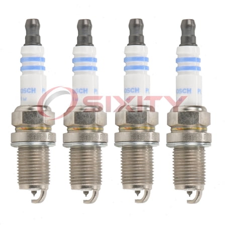 4 pc Bosch Platinum Spark Plugs compatible with Toyota Corolla 1.6L 1.8L L4 1988-2008