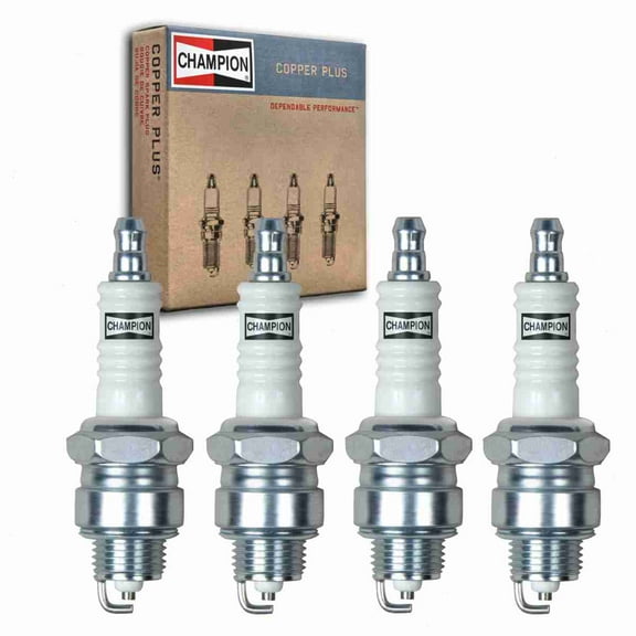 4 pc Champion 14 Copper Plus Spark Plugs for 14R32 14R42 4091933 4339425 AR32 AR42 AS42C BPR6S CR43S R42S R43CS R43S R44S RJ12YC W20PRU WR7F Ignition Wire Secondary