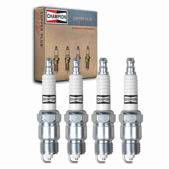 4 pc Champion 25 Copper Plus Spark Plugs for 14RF52 14RF62 4091678 4289155 4339415 44TS 45TS 46TS 5213202S ARF62 CR44TS CR45TS R44TS R45TS RV17YC TR14PRU Ignition Wire Secondary