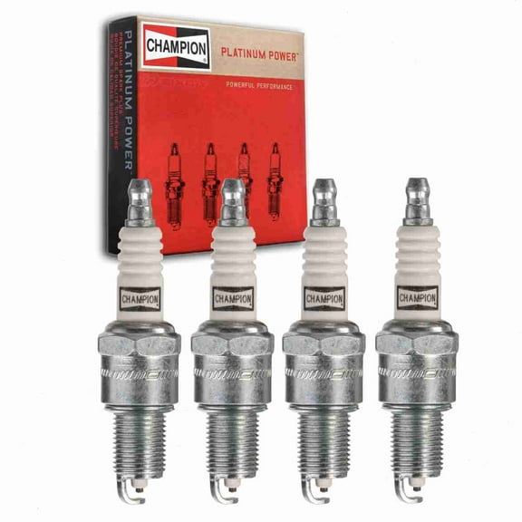 4 pc Champion 3031 Platinum Spark Plugs for RN14PMC5 Ignition Wire Secondary Fits select: 1990-2000 DODGE GRAND CARAVAN, 1990-2000 CHRYSLER TOWN & COUNTRY