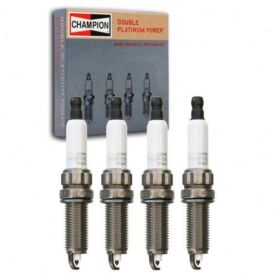 4 pc Champion 7428 Double Platinum Spark Plugs for Ignition Wire Secondary