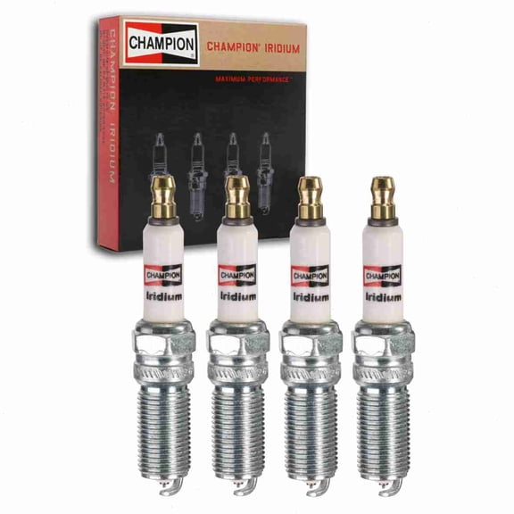 4 pc Champion 9016 Iridium Spark Plugs for RES8WYPB3 Ignition Wire Secondary Fits select: 2012-2018 FORD FOCUS, 2012-2021 FORD EXPLORER