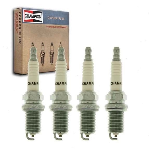 4 pc Champion Copper Plus Spark Plugs compatible with Hyundai Elantra 2.0L L4 2004-2012